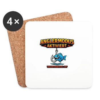 Anglermodus Aktiviert - Untersetzer (4er-Set) - Weiß - Vorne