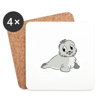 The little seal - Coasters (set of 4) - white - Front