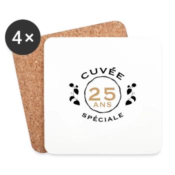 Cuvée spéciale 25 ans - Dessous de verre (lot de 4) - blanc - Devant