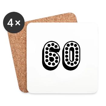 ANNIVERSAIRE. HAPPY BIRTHDAY - Dessous de verre (lot de 4) - blanc - Devant