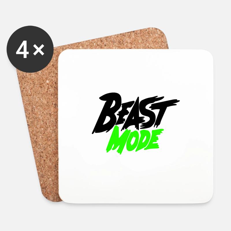 Beast Mode Training - Untersetzer (4er-Set) - Weiß