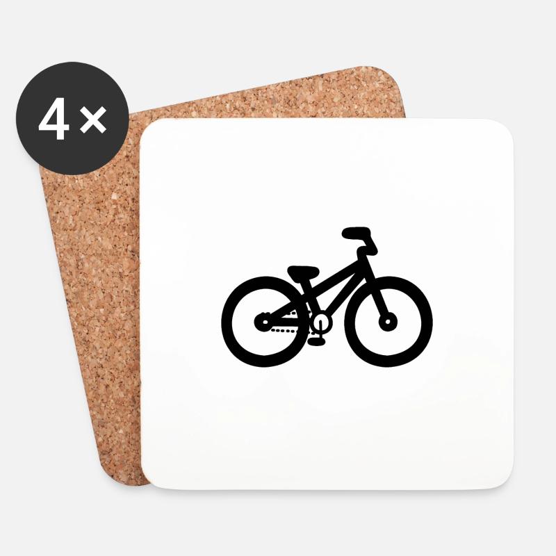Fahrrad Bike Sport - Untersetzer (4er-Set) - Weiß