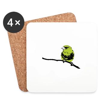 Greenfinch modern - Coasters (set of 4) - white - Front