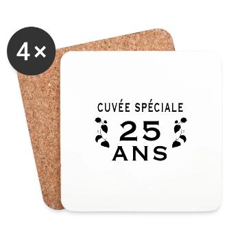 Cuvée spéciale 25 ans - Dessous de verre (lot de 4) - blanc - Devant