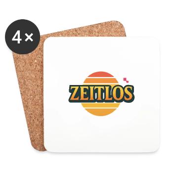 Zeitlos Logo - Untersetzer (4er-Set) - Weiß - Vorne