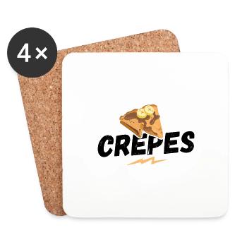 Crepes, baking, pancakes, pancakes - Coasters (set of 4) - white - Front