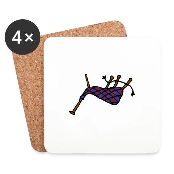 Cornemuse - Dessous de verre (lot de 4) - blanc - Devant
