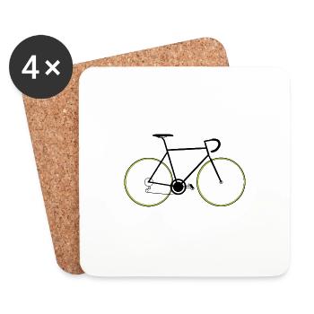 racer - Coasters (set of 4) - white - Front