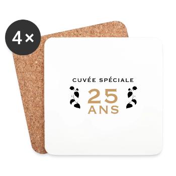 Cuvée spéciale 25 ans - Dessous de verre (lot de 4) - blanc - Devant
