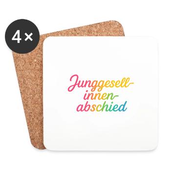 Junggesellinnenabschied in bunten Farben - Untersetzer (4er-Set) - Weiß - Vorne
