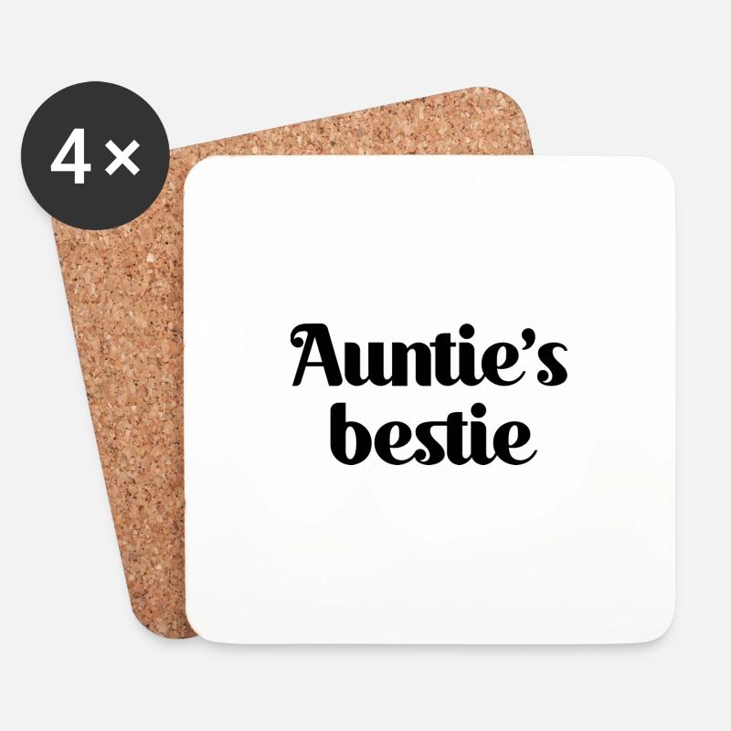 Auntie's bestie - Untersetzer (4er-Set) - Weiß