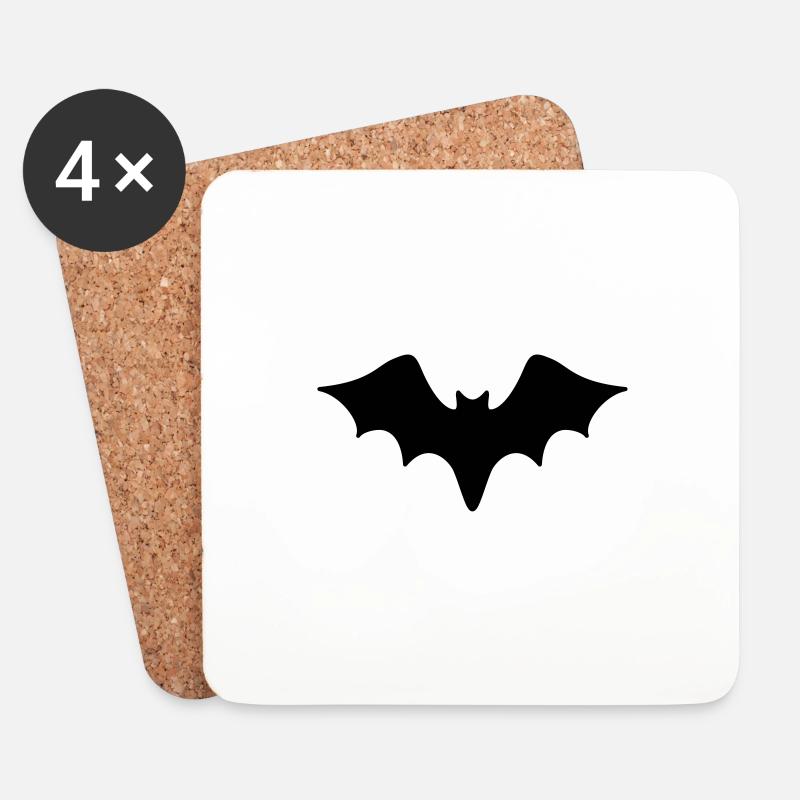 Halloween Fledermaus - Icon - Untersetzer (4er-Set) - Weiß