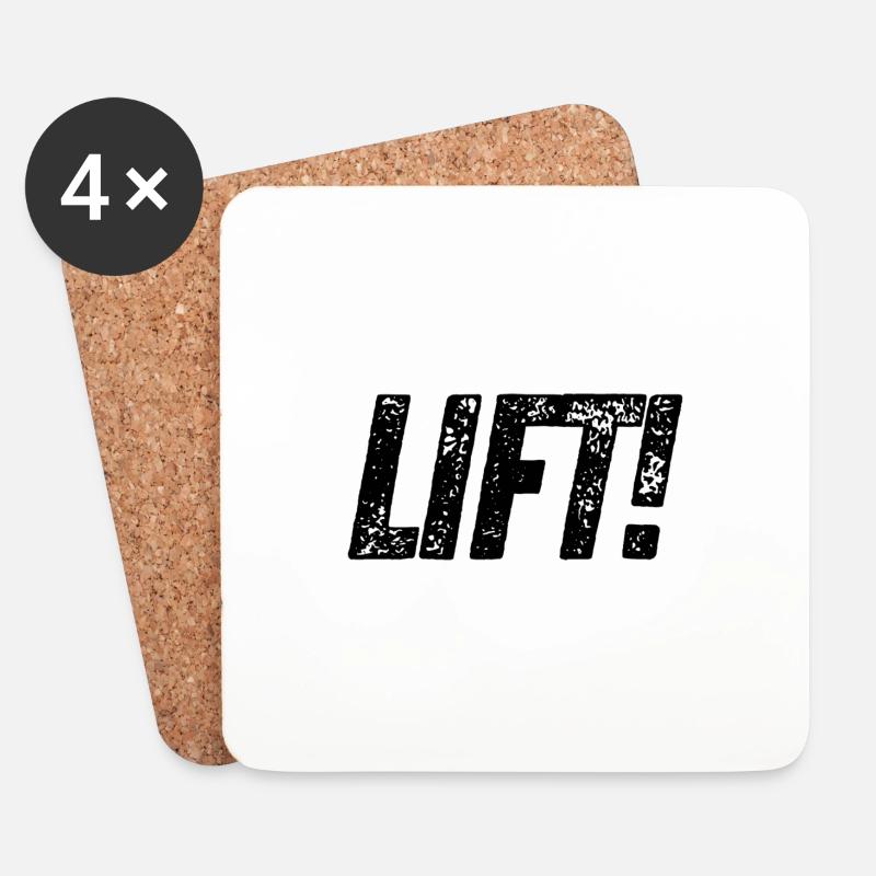 Lift! - Untersetzer (4er-Set) - Weiß