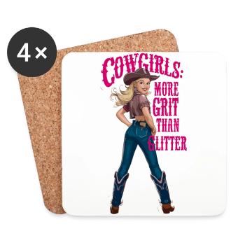 Humorvolles Leben auf dem Bauernhof Cowboy für - Untersetzer (4er-Set) - Weiß - Vorne
