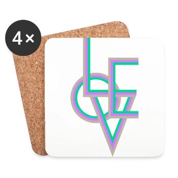 LOVE BUNT - Untersetzer (4er-Set) - Weiß - Vorne