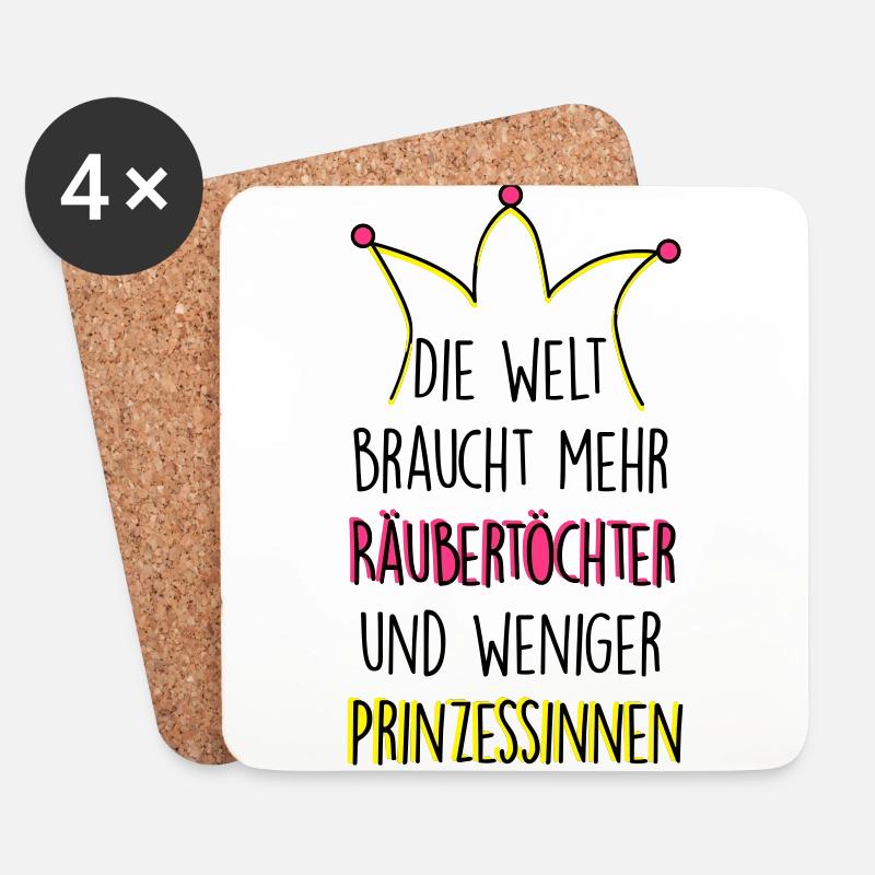 Räubertöchter - Untersetzer (4er-Set) - Weiß