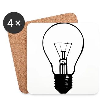 Lightbulb - Untersetzer (4er-Set) - Weiß - Vorne