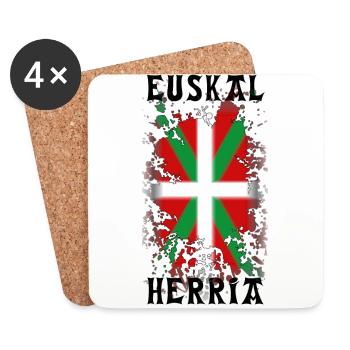 Euskal Herria Pays Basque - Dessous de verre (lot de 4) - blanc - Devant