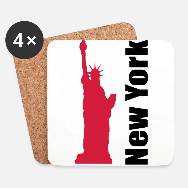 New York - Untersetzer (4er-Set) - Weiß