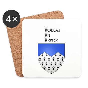 aodou an arvor / coast of armor - Coasters (set of 4) - white - Front