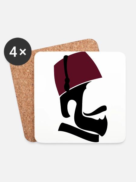 Ottoman Man - Coasters (set of 4) - white
