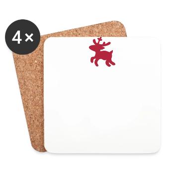 Keep Calm X-mas - Untersetzer (4er-Set) - Weiß - Vorne
