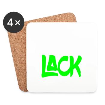 Lustiger Spruch Lack gesoffen , für den Lackierer - Untersetzer (4er-Set) - Weiß - Vorne