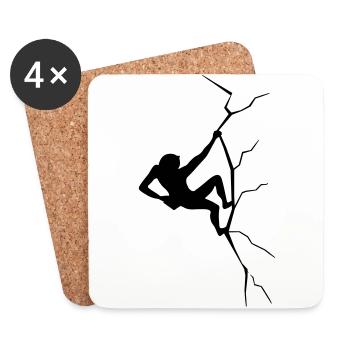 escalade de fissure - Dessous de verre (lot de 4) - blanc - Devant