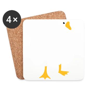 Sehr böse weiße Gans - Untersetzer (4er-Set) - Weiß - Vorne