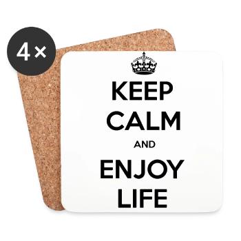 Keep Calm - Coasters (set of 4) - white - Front
