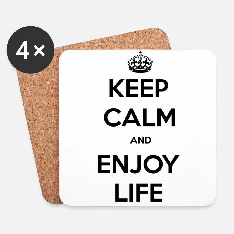 Keep calm - Untersetzer (4er-Set) - Weiß