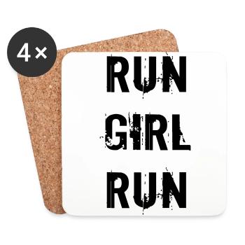 Courir fille courir - Dessous de verre (lot de 4) - blanc - Devant