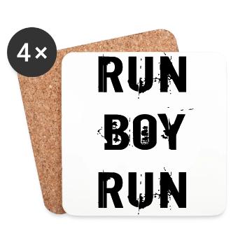 Run boy run - Dessous de verre (lot de 4) - blanc - Devant