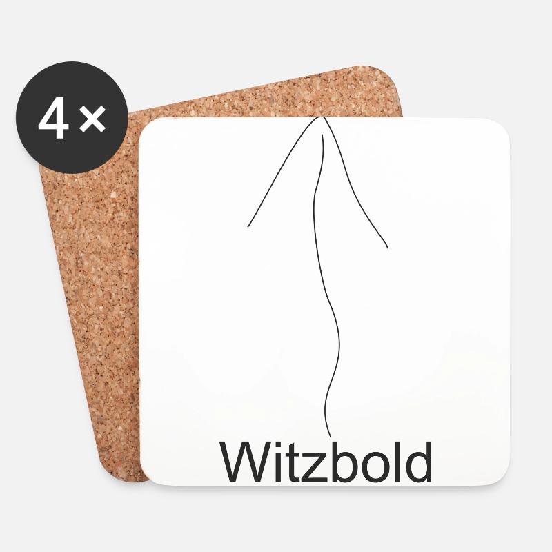 Witzbold - Untersetzer (4er-Set) - Weiß