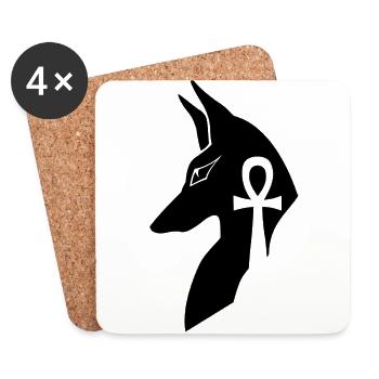 anubis - Dessous de verre (lot de 4) - blanc - Devant