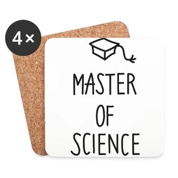 Master of Science - Coasters (set of 4) - white - Front
