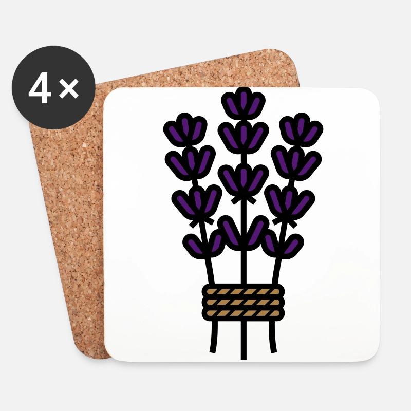 Lavender - Coasters (set of 4) - white