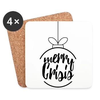 Merry Crisis - Untersetzer (4er-Set) - Weiß - Vorne
