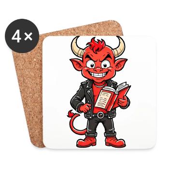 Red Devil - Coasters (set of 4) - white - Front