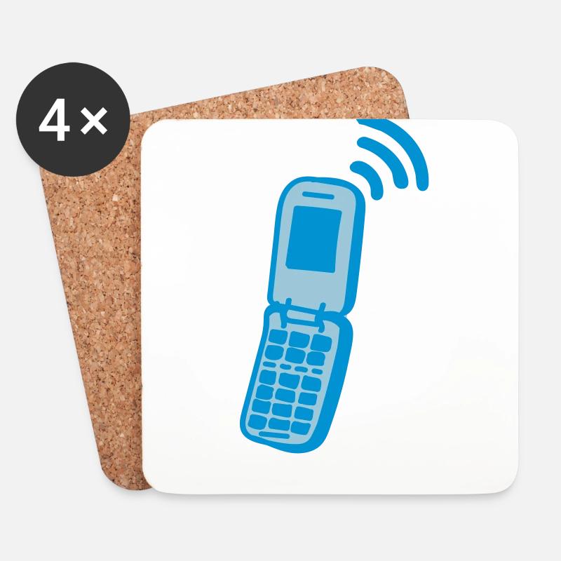 Handy - Untersetzer (4er-Set) - Weiß