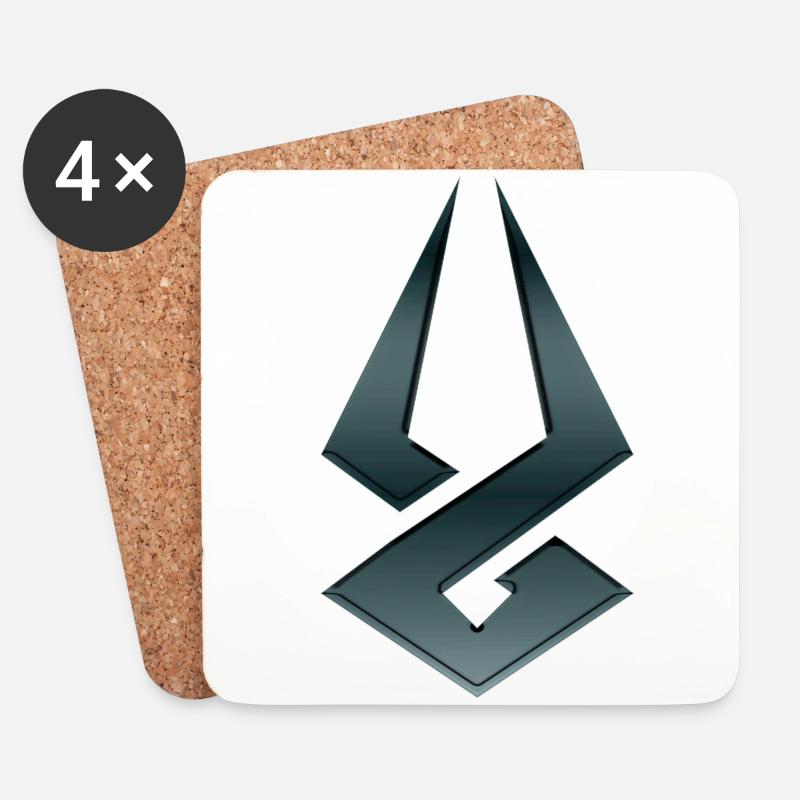 hatte Symbol - Untersetzer (4er-Set) - Weiß
