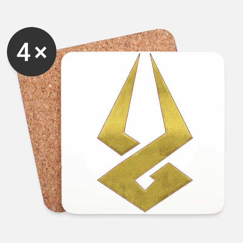 hatte Symbol - Untersetzer (4er-Set) - Weiß