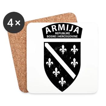 Armija republike Bosne i Hercegovine Heimat - Untersetzer (4er-Set) - Weiß - Vorne