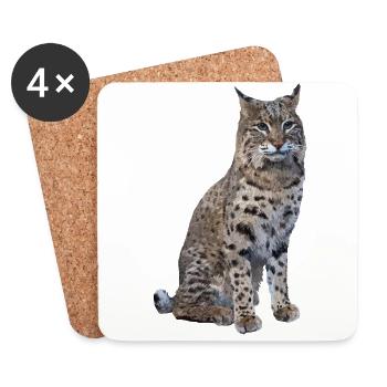 Luchs - Untersetzer (4er-Set) - Weiß - Vorne