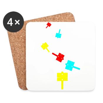 Wegweiser icon - Untersetzer (4er-Set) - Weiß - Vorne