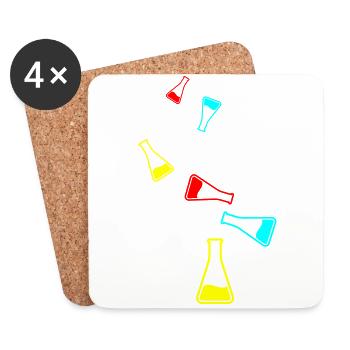 Reagenzglas Icon - Untersetzer (4er-Set) - Weiß - Vorne