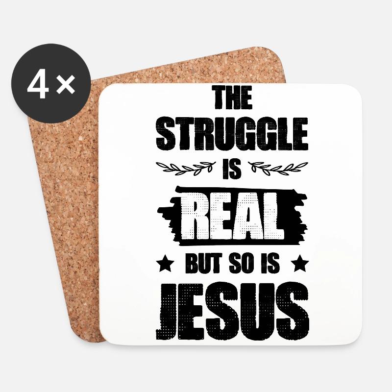 jesus bibel - Untersetzer (4er-Set) - Weiß
