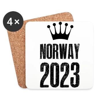 Norway 2023 Krone - Untersetzer (4er-Set) - Weiß - Vorne