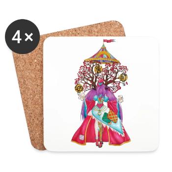Madame Loyale - Dessous de verre (lot de 4) - blanc - Devant