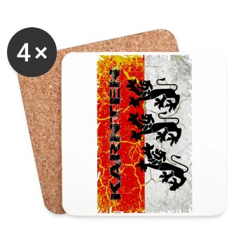 Carinthie - Dessous de verre (lot de 4) - blanc - Devant
